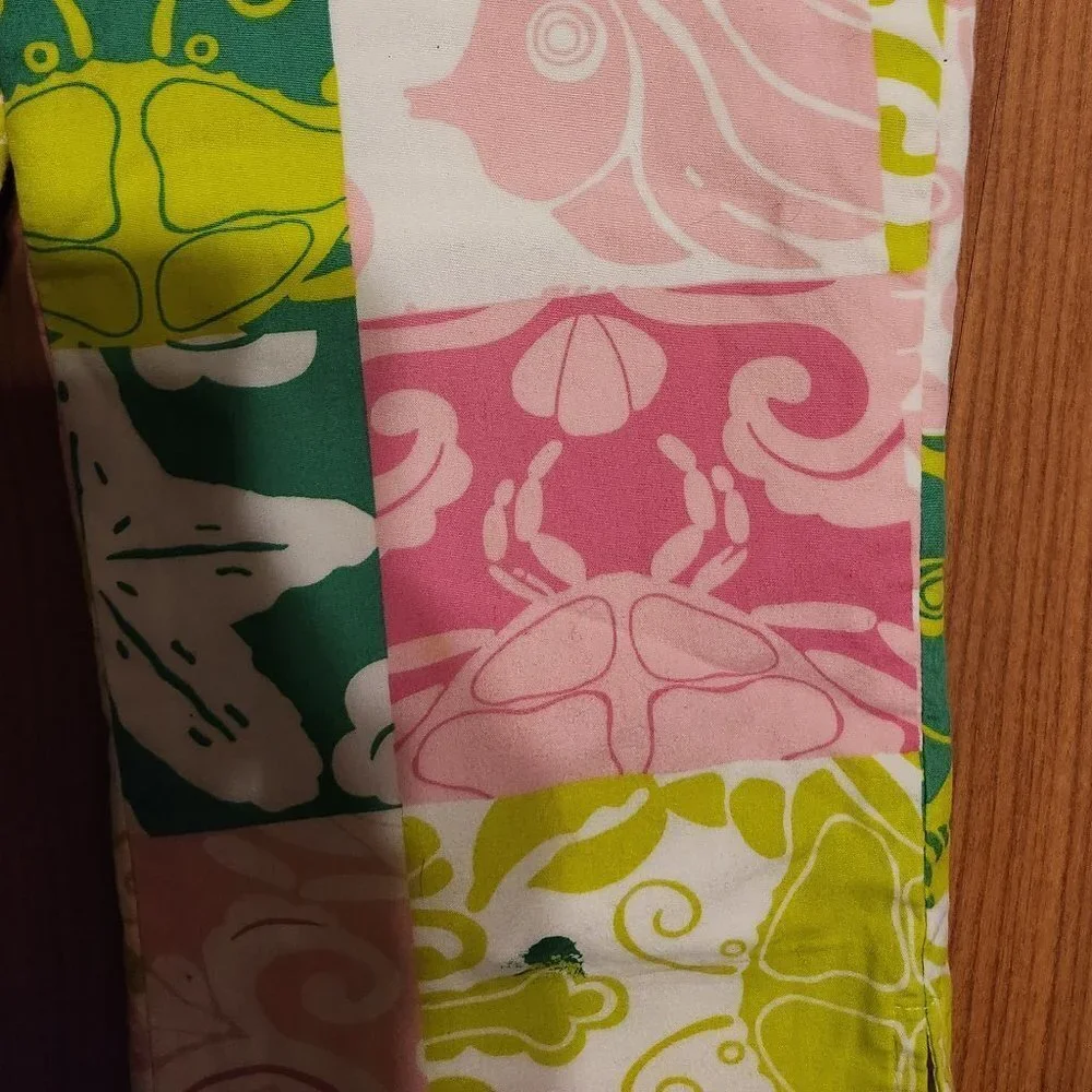 LILLY PULITZER COLORFUL SEA LIFE capris pants || 6X HUC